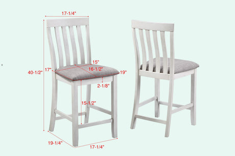 Nina Chalk-Gray Modern Traditional Wood Rectangular Counter Height Dining Room Set - Ella Furniture