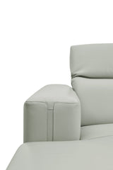 Noel Grey 6-Piece Italian Leather Power Reclining Sectional with Left-Facing Chaise and Right Arm Recliner view 11