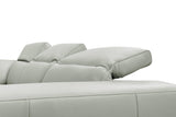 Noel Grey 6-Piece Italian Leather Power Reclining Sectional with Left-Facing Chaise and Right Arm Recliner view 15