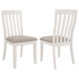 Nogales Collection Nogales Vertical Slat Back Dining Side Chair Off White (Set Of 2) 122302 - Ella Furniture