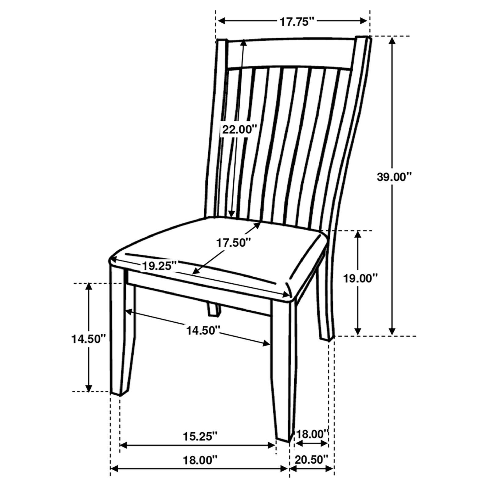 Nogales Collection Nogales Vertical Slat Back Dining Side Chair Off White (Set Of 2) 122302 - Ella Furniture