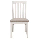 Nogales Collection Nogales Vertical Slat Back Dining Side Chair Off White (Set Of 2) 122302 - Ella Furniture