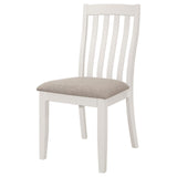 Nogales Collection Nogales Vertical Slat Back Dining Side Chair Off White (Set Of 2) 122302 - Ella Furniture