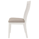 Nogales Collection Nogales Vertical Slat Back Dining Side Chair Off White (Set Of 2) 122302 - Ella Furniture