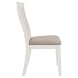 Nogales Collection Nogales Vertical Slat Back Dining Side Chair Off White (Set Of 2) 122302 - Ella Furniture