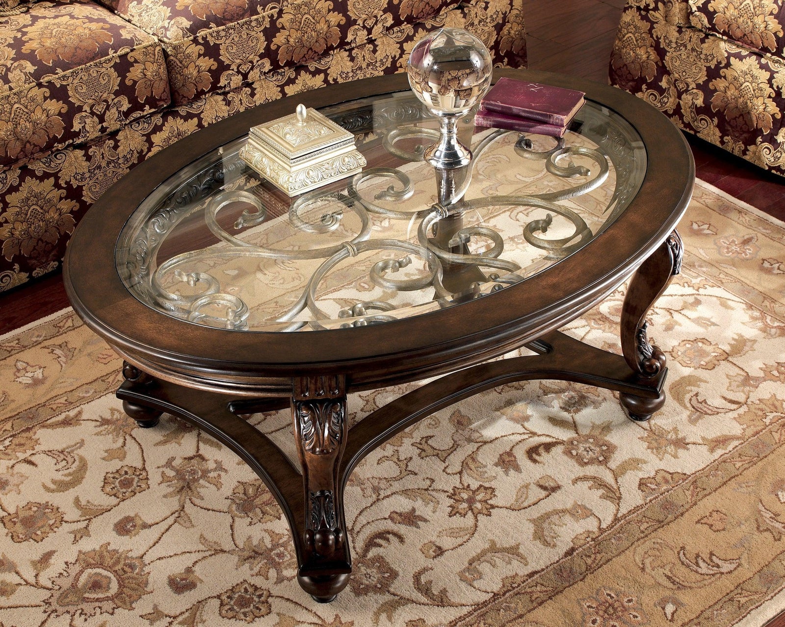 Norcastle Dark Brown Coffee Table With 2 End Tables - Ella Furniture