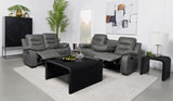 Nova 2-piece Upholstered Padded Arm Sofa Set Dark Grey 602531-S2 - Ella Furniture