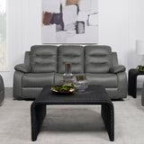 Nova Upholstered Motion Reclining Sofa Dark Grey 602531 - Ella Furniture