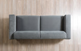 Vivian Gray Velvet Sofa 89" & Loveseat 69"