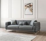 Vivian Gray Velvet Sofa 89" & Loveseat 69"