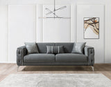 Vivian Gray Velvet Sofa 89" & Loveseat 69"