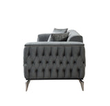 Vivian Gray Velvet Sofa 89" & Loveseat 69"