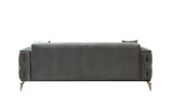 Vivian Gray Velvet Sofa 89" & Loveseat 69"