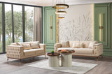 Vivian Ivory Velvet Sofa 89" & Loveseat 69"