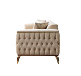 Vivian Ivory Velvet Sofa 89" & Loveseat 69"