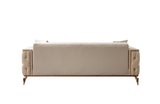 Vivian Ivory Velvet Sofa 89" & Loveseat 69"