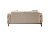 Vivian Ivory Velvet Sofa 89" & Loveseat 69"