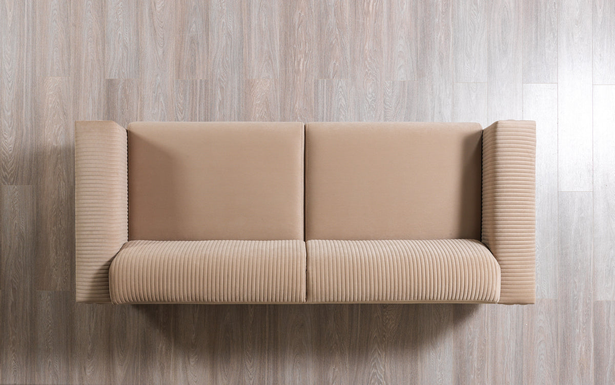 Vivian Coffee Velvet Sofa 89" & Loveseat 69"