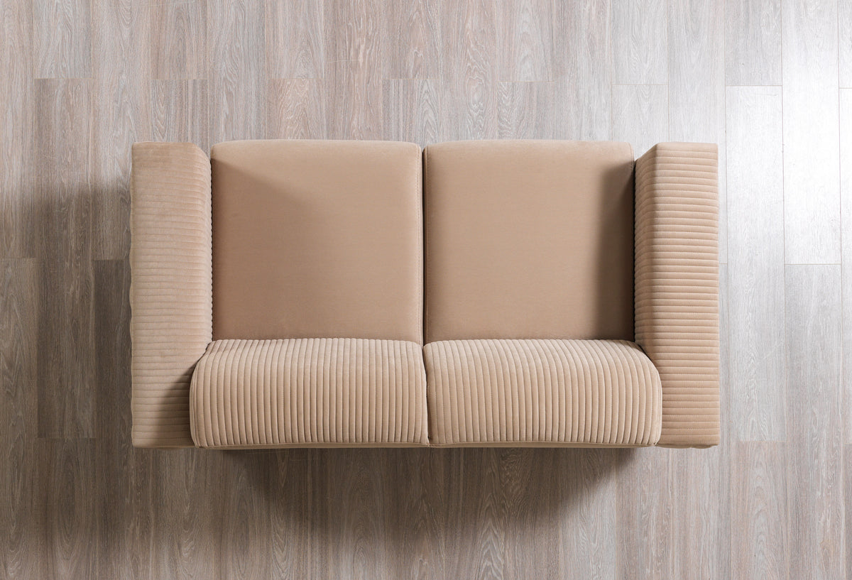 Vivian Coffee Velvet Sofa 89" & Loveseat 69"