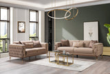 Vivian Coffee Velvet Sofa 89" & Loveseat 69"