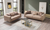 Vivian Coffee Velvet Sofa 89" & Loveseat 69"
