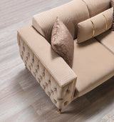 Vivian Coffee Velvet Sofa 89" & Loveseat 69"