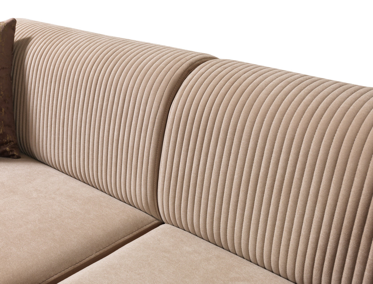 Vivian Coffee Velvet Sofa 89" & Loveseat 69"