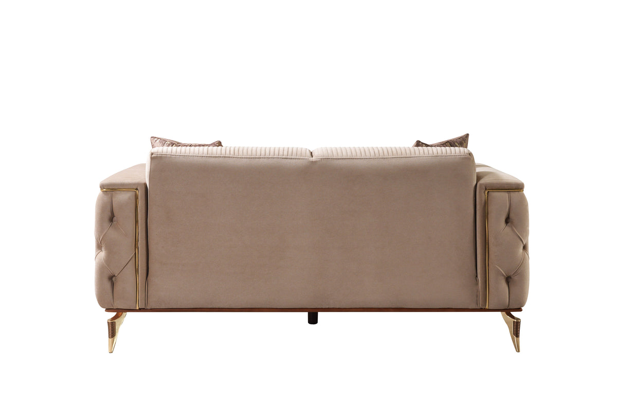 Vivian Coffee Velvet Sofa 89" & Loveseat 69"