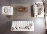 Yulia Ivory Boucle Chair view 3