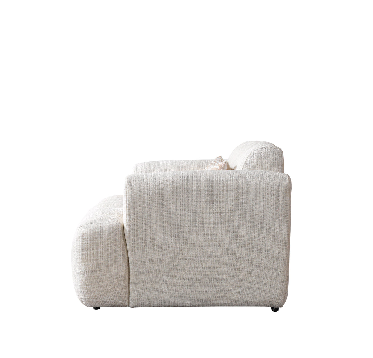 Yulia Ivory Boucle Chair view 7