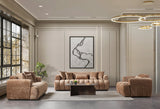 Yulia Coffee Boucle Chair view 2