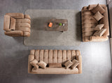Yulia Coffee Boucle Chair view 3