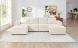 Nuve Cream Modular 6-Piece Sectional with Ottomans view 9