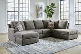O'phannon Putty 2-Piece Sectional With Ottoman - Ella Furniture