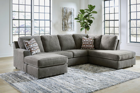 O'phannon Putty 2-Piece Sectional With Ottoman - Ella Furniture