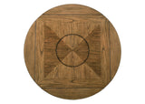 Oakly Brown Modern Solid Wood And Veneers Round Counter Height Dining Room Set - Ella Furniture