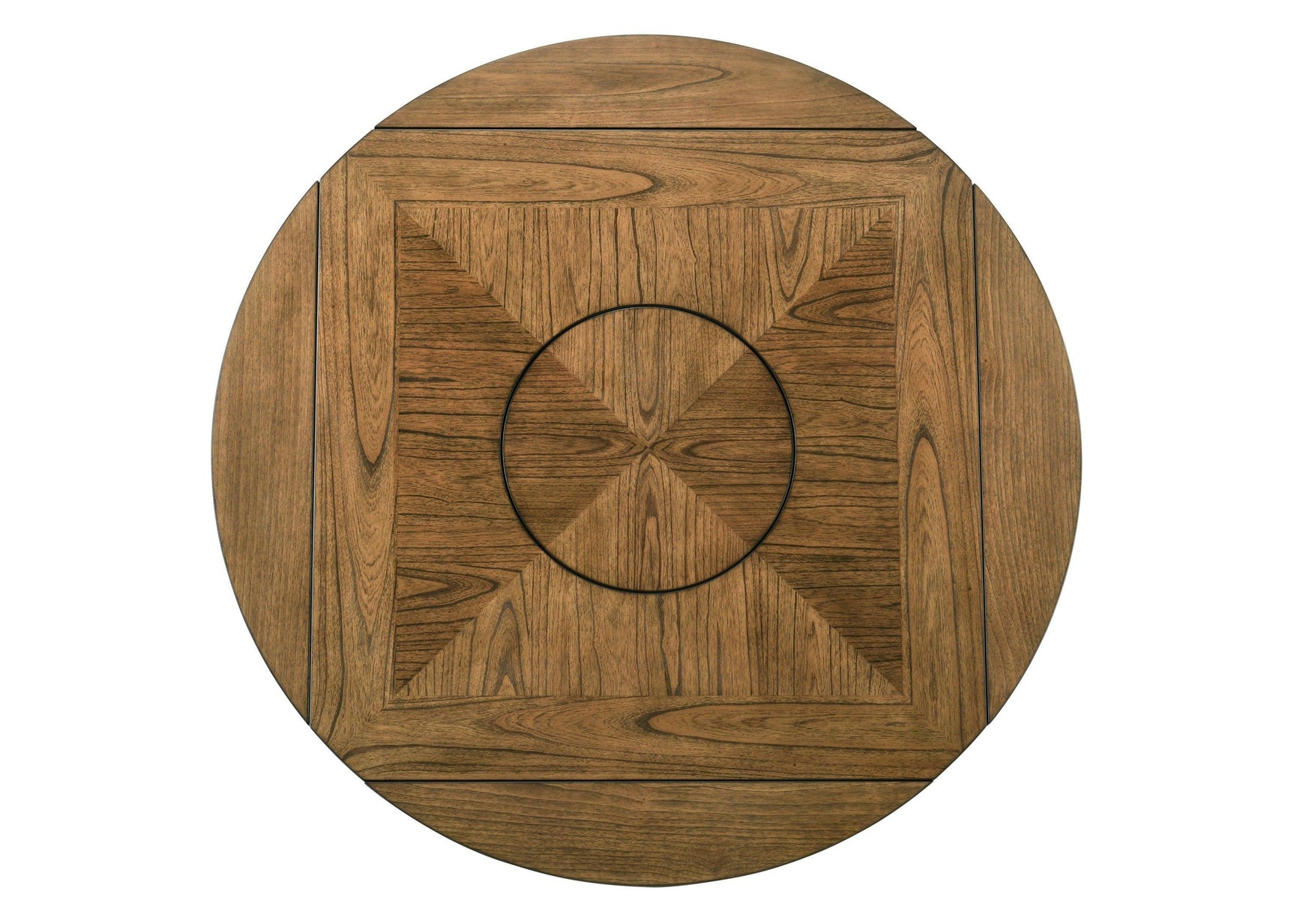Oakly Brown Modern Solid Wood And Veneers Round Counter Height Dining Room Set - Ella Furniture