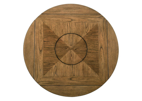 Oakly Brown Modern Solid Wood And Veneers Round Counter Height Dining Room Set - Ella Furniture