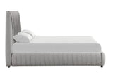 Oasis Gray Upholstered Platform King Bed