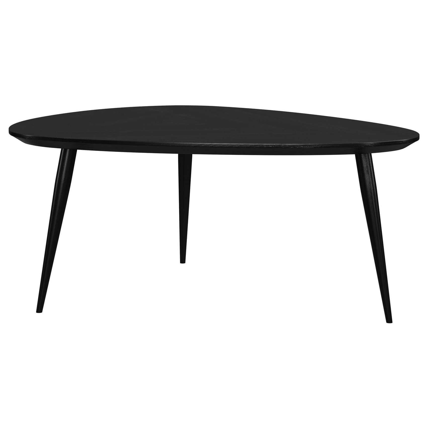 ODESSA COLLECTION Odessa Triangular Solid Wood Coffee Table Black 707918 - Ella Furniture