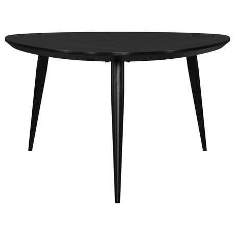 ODESSA COLLECTION Odessa Triangular Solid Wood Coffee Table Black 707918 - Ella Furniture