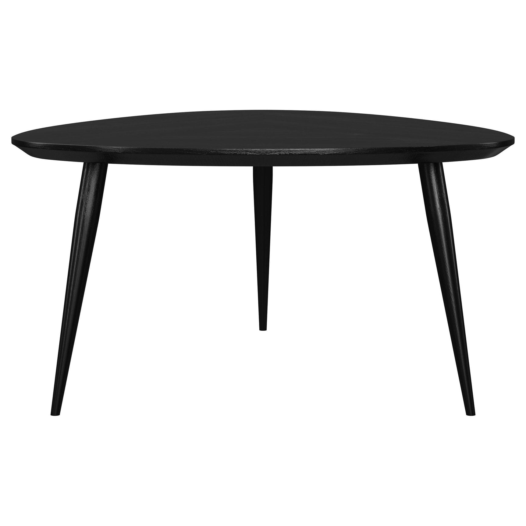 ODESSA COLLECTION Odessa Triangular Solid Wood Coffee Table Black 707918 - Ella Furniture