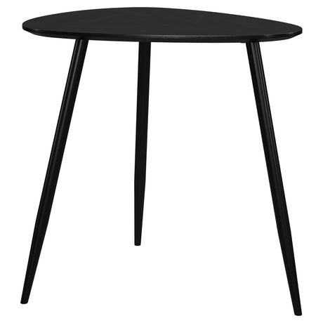 ODESSA COLLECTION Odessa Triangular Solid Wood End Table Black 707917 - Ella Furniture