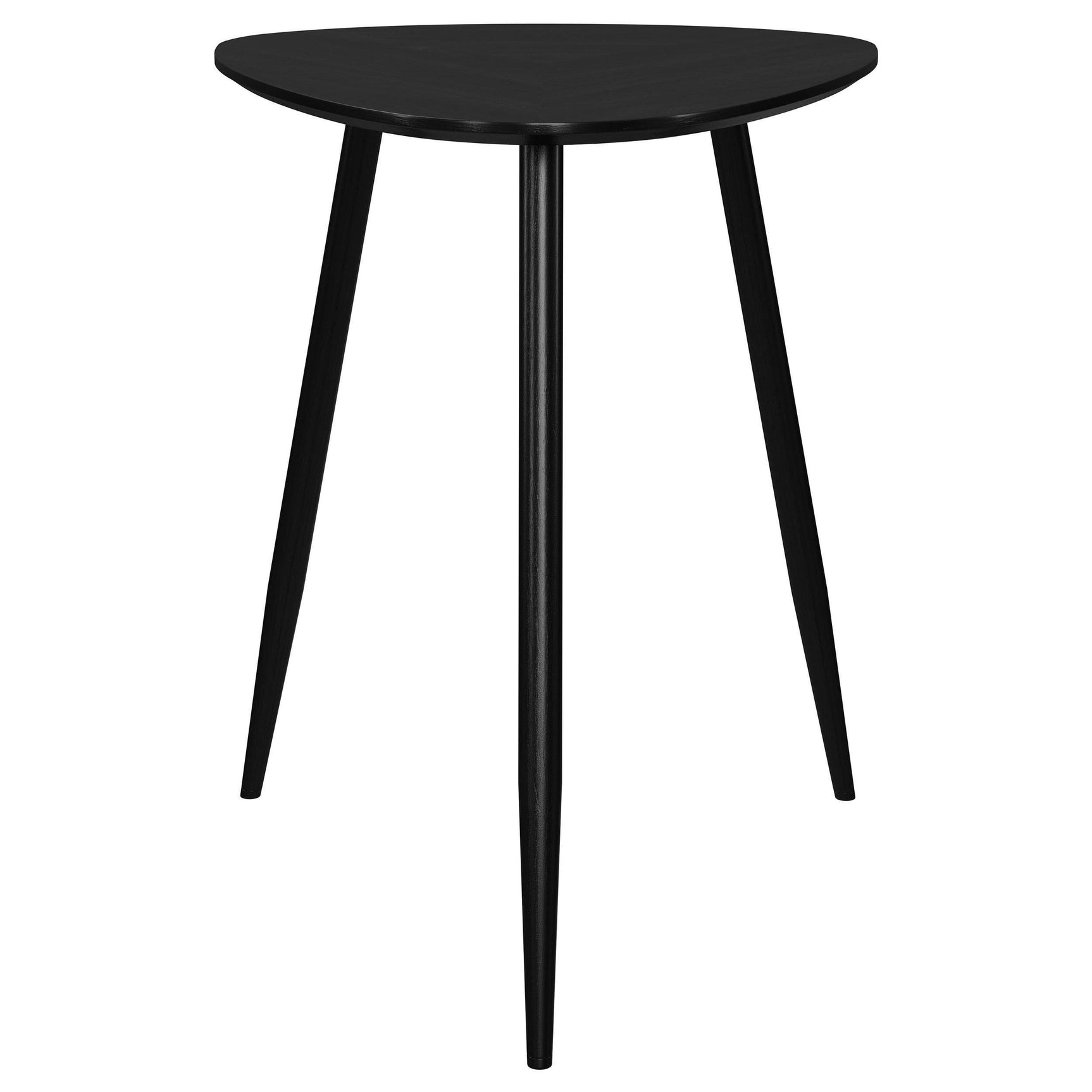 ODESSA COLLECTION Odessa Triangular Solid Wood End Table Black 707917 - Ella Furniture