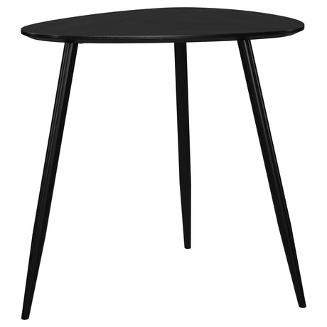 ODESSA COLLECTION Odessa Triangular Solid Wood End Table Black 707917 - Ella Furniture
