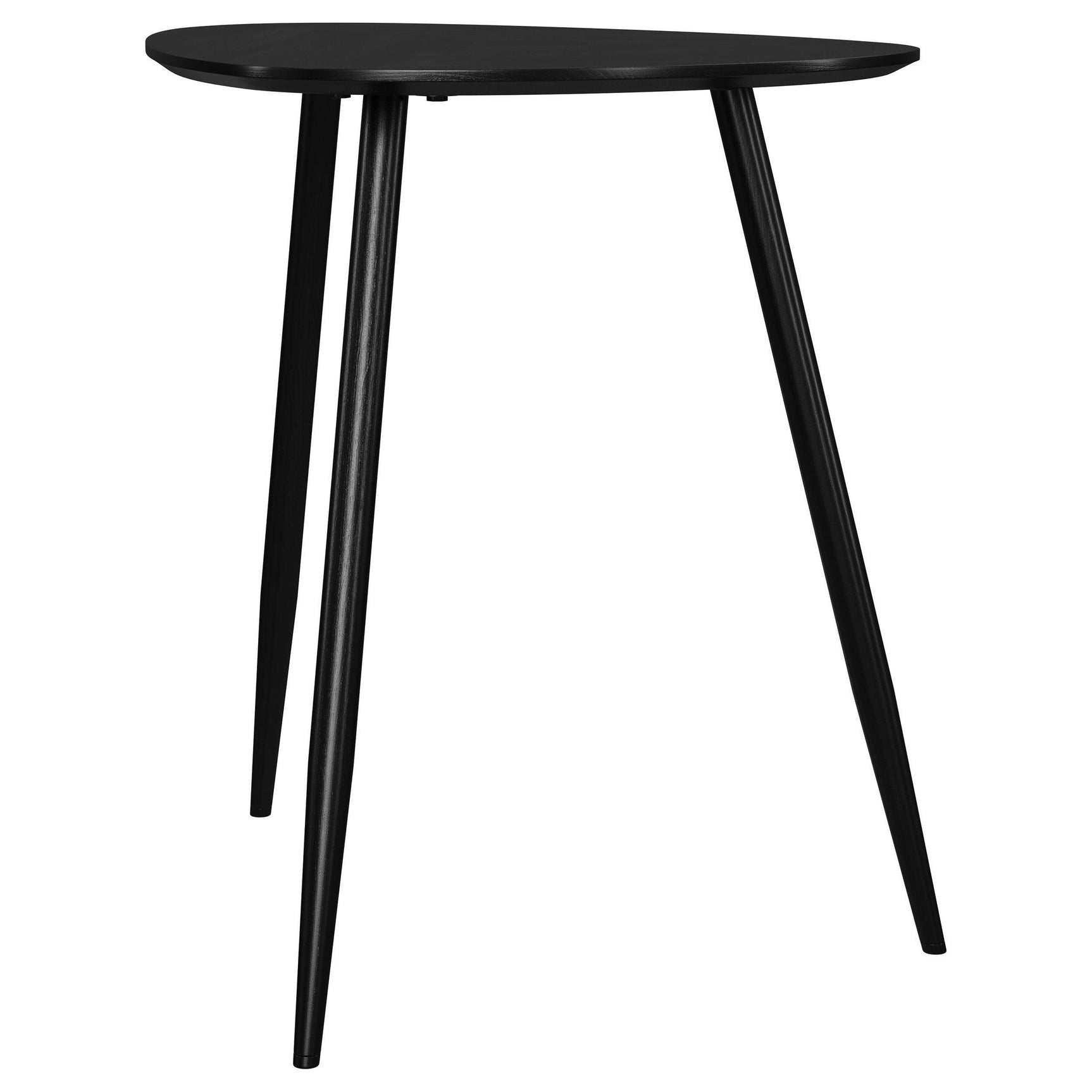 ODESSA COLLECTION Odessa Triangular Solid Wood End Table Black 707917 - Ella Furniture