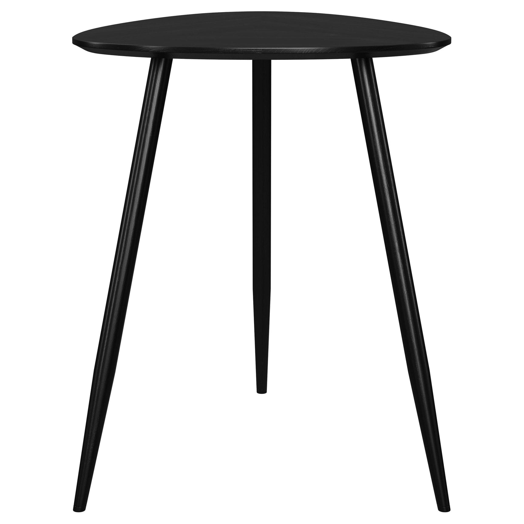 ODESSA COLLECTION Odessa Triangular Solid Wood End Table Black 707917 - Ella Furniture