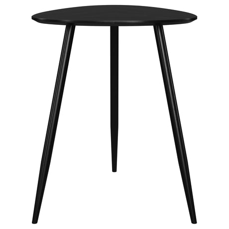 ODESSA COLLECTION Odessa Triangular Solid Wood End Table Black 707917 - Ella Furniture