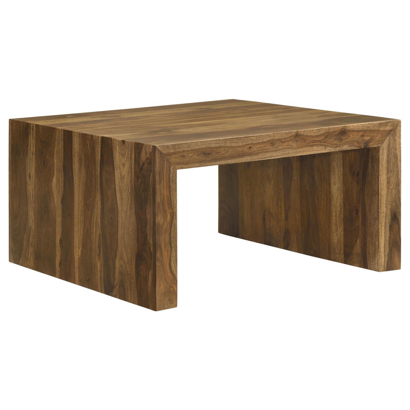 Odilia Square Solid Wood Coffee Table Auburn 708418 - Ella Furniture