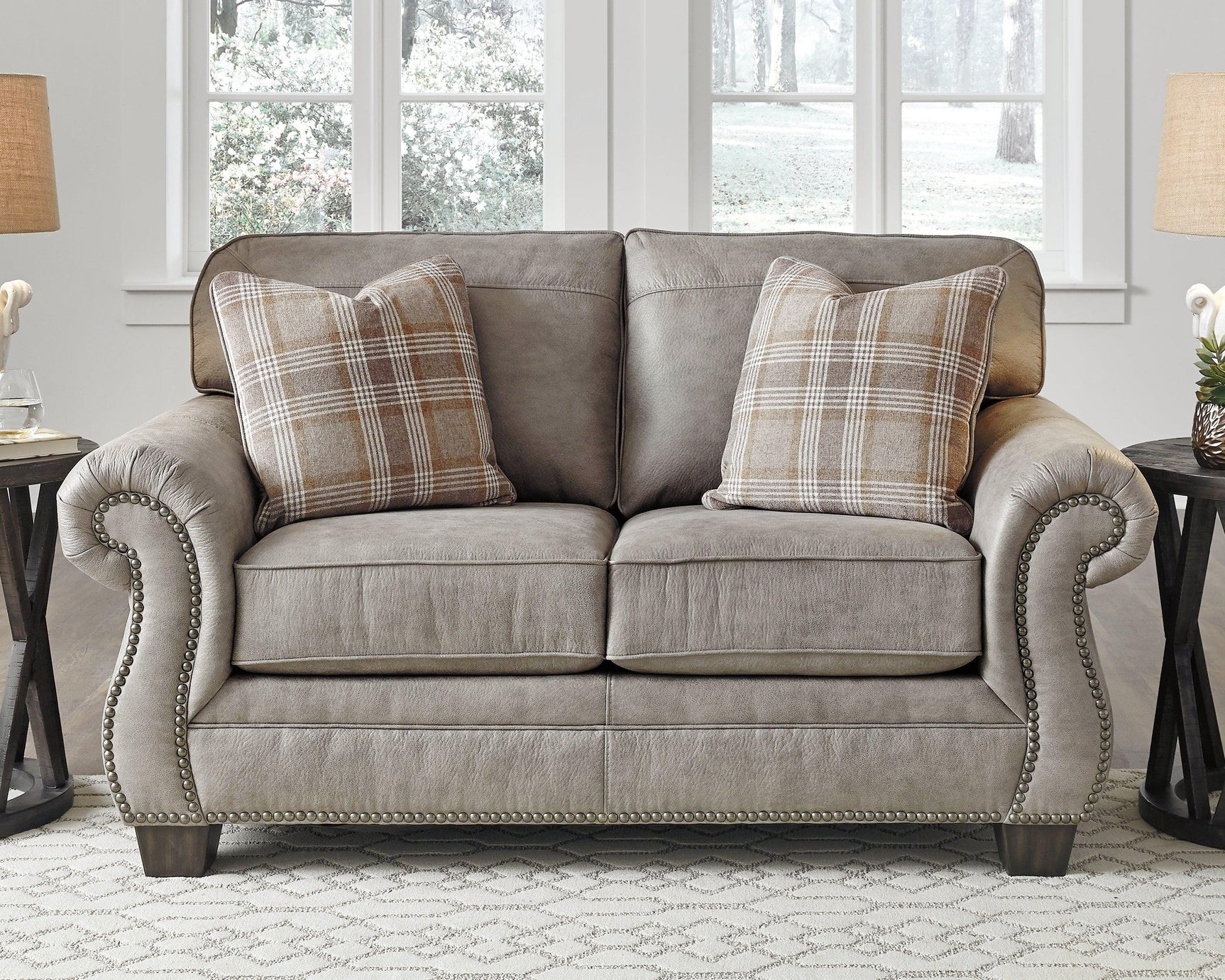 Olsberg Steel Sofa And Loveseat - Ella Furniture